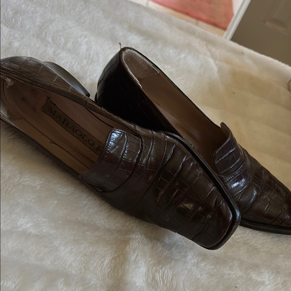 Vintage Maraolo Brown Leather Loafers